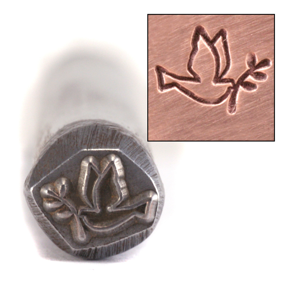 Metal Stamping Tools Dove With Olive Branch Design Stamp